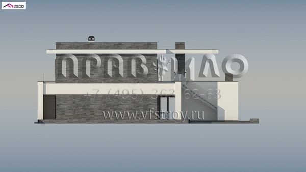 Проект стильного двухэтажного коттеджа с оригинальной архитектурой S3-184-11 (Zx146)