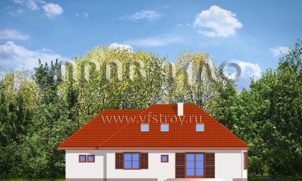 Проект коттеджа с многоскатной крышей S8-161 (Гаргамель с Гаражом)