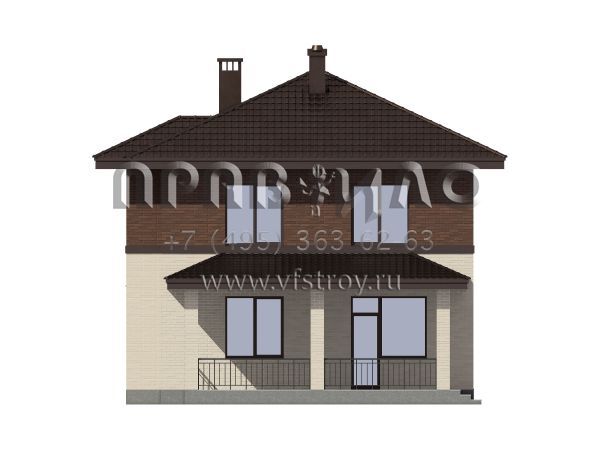 Проект двухэтажного кирпичного дома с четырьмя спальнями S7-135(5-46.1)