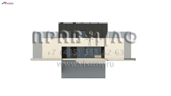 Проект современного двухэтажного дома с подземным гаражом S3-238-1 (Zx143)
