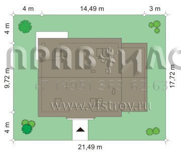 Проект дома с угловым кухонным окном S8-189 (Оптимальный 2)