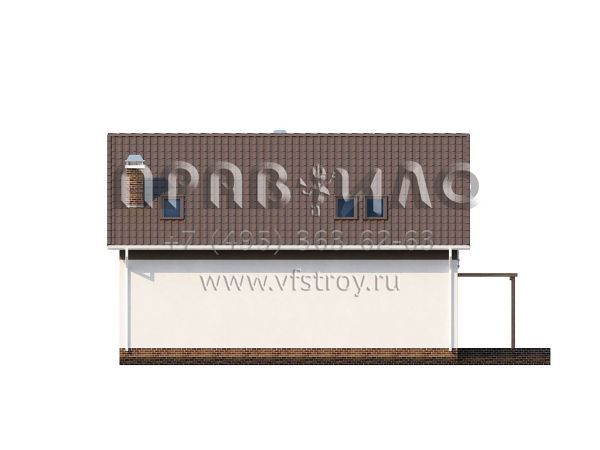 Проект дома с мансардой для узкого земельного участка  S3-157-1 (Z128)