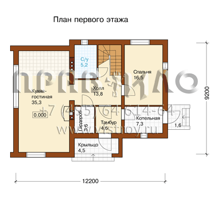 Проект компактного загородного дома I-146-1P