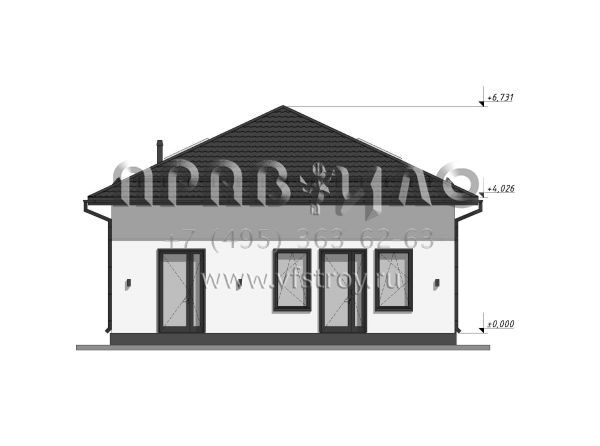 Проект стильного дома с мансардой S-211