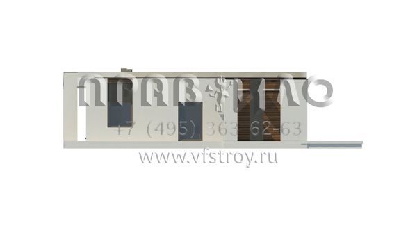 Проект дома в стиле хайтек из газобетона (кирпича, керамических блоков) S3-83 (Zx57)