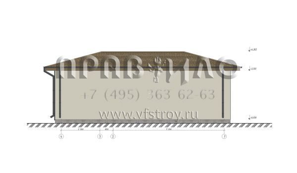 Проект бани с комнатой отдыха S-68