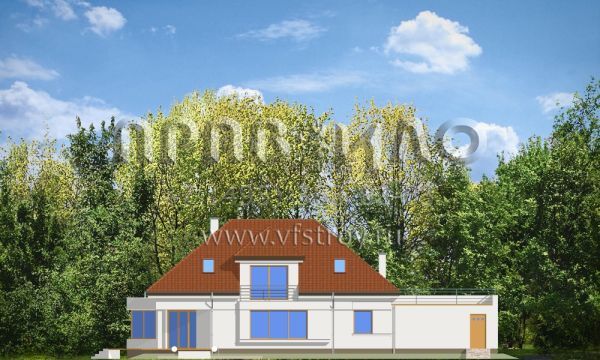 Проект дома из бетонных блоков S8-283-1 (Экo)