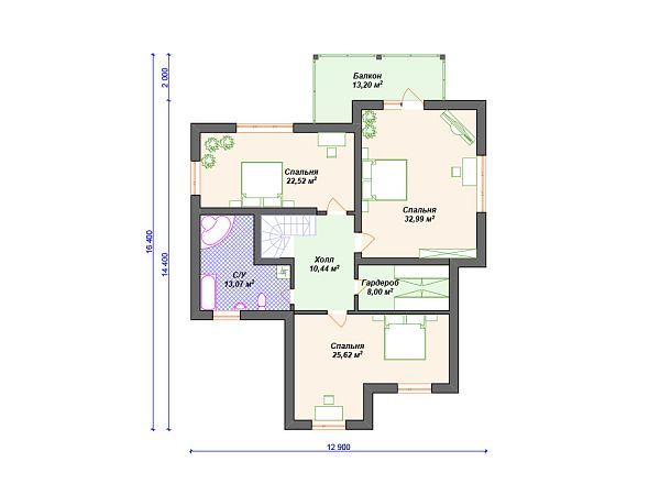 Проект каменного дома с гаражом на 2 машины S4-315 (К-273)