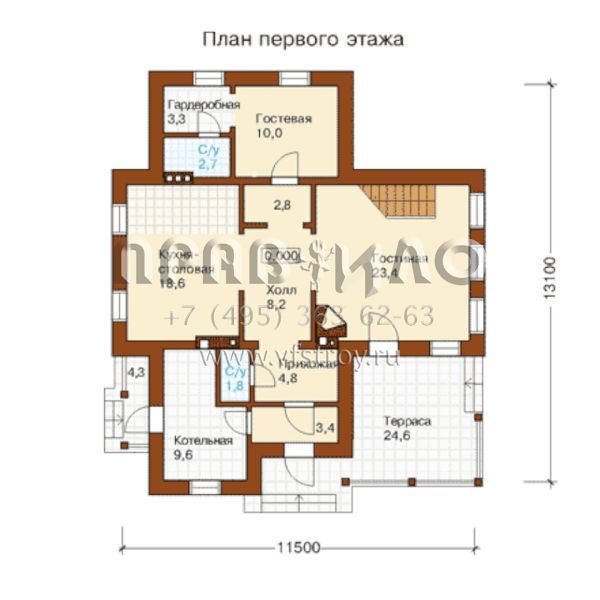 Проект частного дома для круглогодичного проживания S6-177(K-177-1P)
