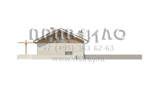 Проект одноэтажного каменного дома с подземным гаражом на один автомобиль s3-169-5 (Z338)