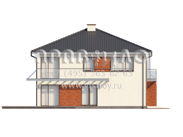 Проект просторного современного коттеджа  S3-252-1 (ZX30)