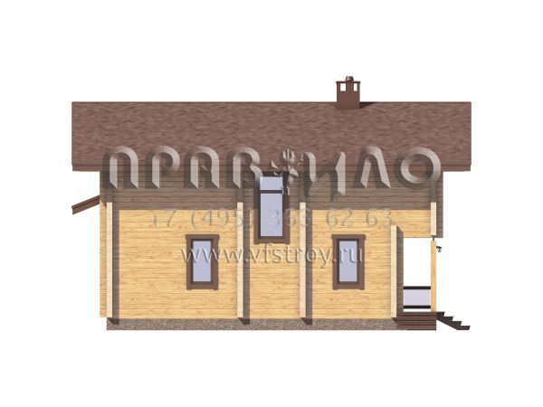 Проект двухэтажного деревянного загородного дома со вторым светом S7-188 (1-46)