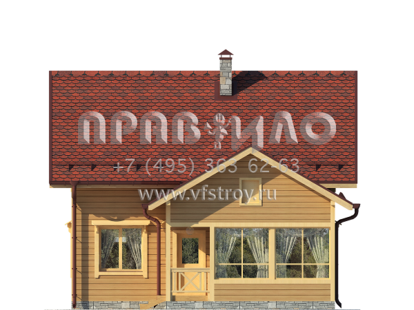 Дом из бруса для сезонного отдыха S7-108 (1-35)