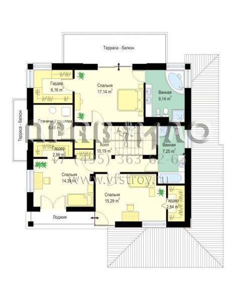 Проект комфортабельного двухэтажного дома S8-293-1 (Опал)