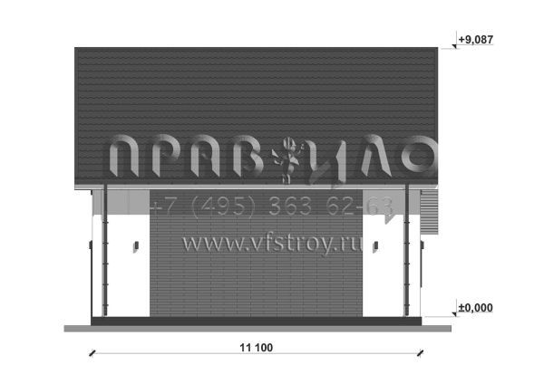 Проект компактного дома со скатной кровлей S-162