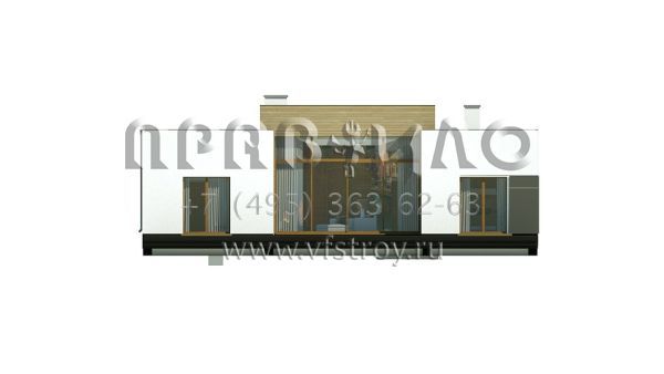 Одноэтажный дом в стиле современного минимализма S3-168 (Zx111)