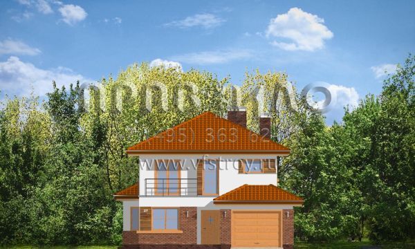  Проект двухэтажного коттеджа с многоскатной крышей S8-237-1 (Кассиопея)