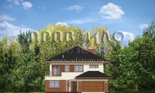 Проект дома с клинкерной отделкой S8-332-1 (Топаз)
