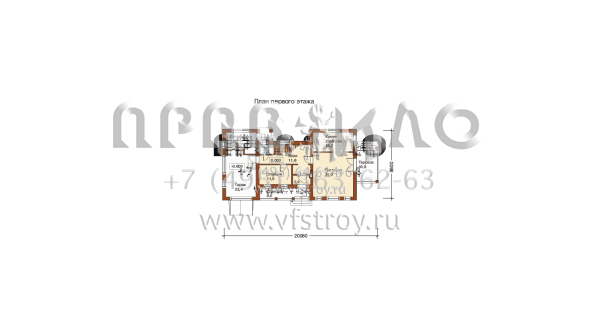 Проект дома с гаражом из газобетона с утеплителем K-202-1P