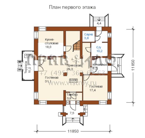 Проект дома с хорошей архитектурой S6-317(L-317-1K)