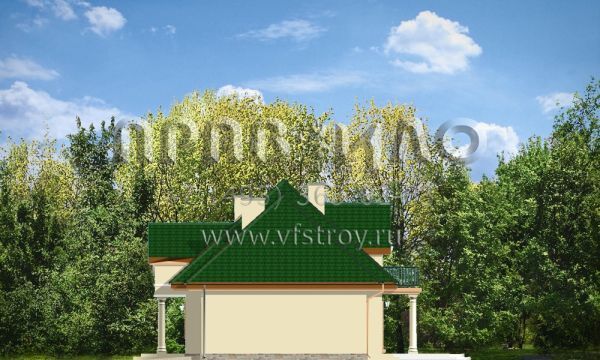 Проект дома с колоннами и люкарнами S8-219-1 (Сага)