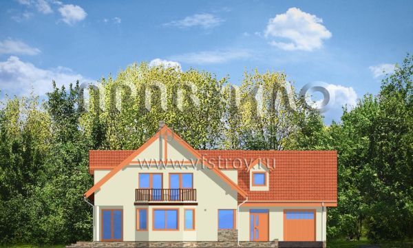 Проект мансардного частного дома S8-256 (Просторный)