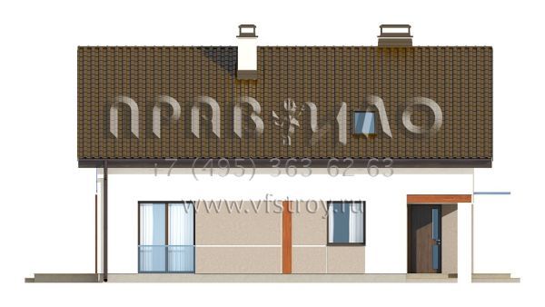 Проект частного двухэтажного дома с угловой террасой S3-157-3 (Z228)