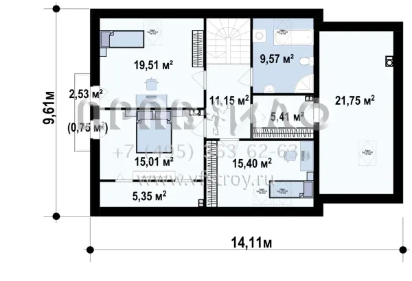 Проект комфортабельного дома для строительства на небольшом участке S3-180 (Z120)