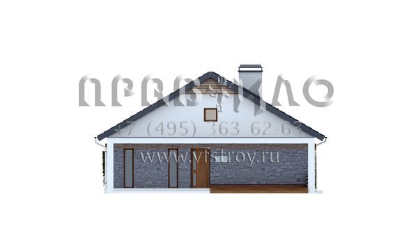 Проект компактного бунгало с двумя террасами S3-95-1 (Z242)