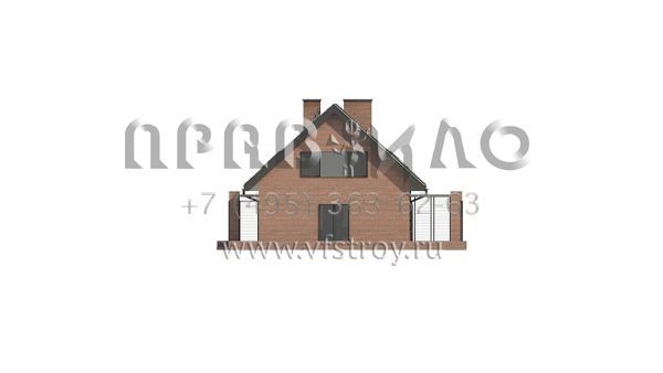 Проект стильного одноэтажного мансардного дома на две семьи S3-203-1 (Z351)