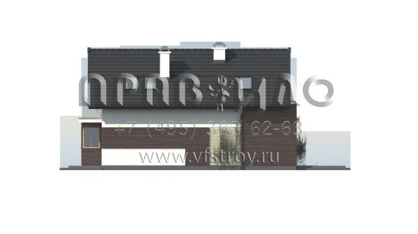 Проект двухэтажного узкого в плане энергоэффективного дома  S3-124-1 (Z296)