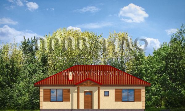 Проект скромного котеджа с симметричным фасадом S8-102-2 (Как Мечта)