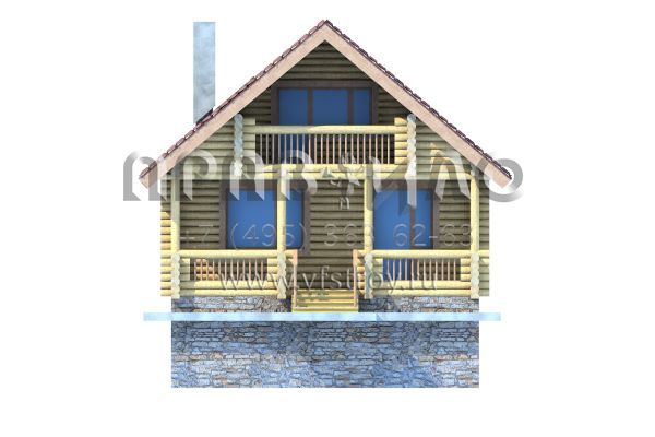 Проект деревянного загородного дома S7-134 (1-12)