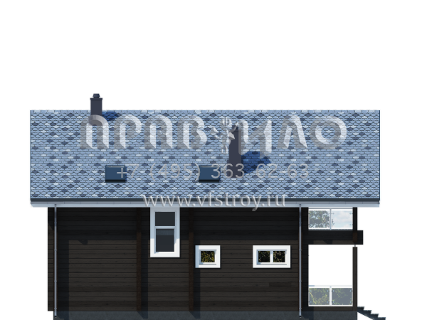 Проект экономичного современного деревянного дома S7-142 (1-39c)