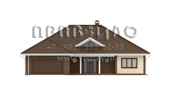Проект одноэтажного дома с большим гаражом S3-213-1 (Z26)
