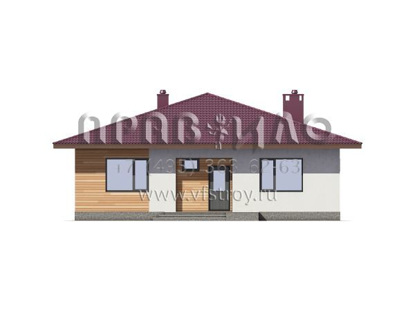 Проект одноэтажного коттеджа S7-112 (3-43m)