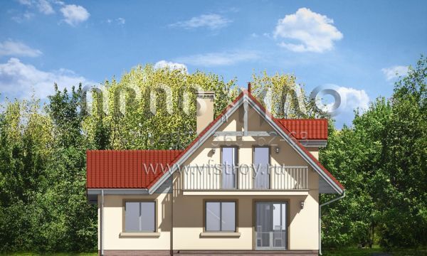  Проект коттеджа с балконом  S8-142 (Алиция)
