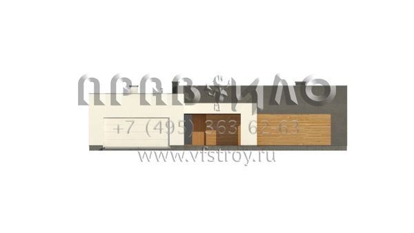 Проект современного одноэтажного коттеджа с большим гаражом S3-181-6 (Zx133)