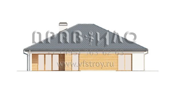 Проект частного дома с пристроенным гаражом S3-207 (Z199)