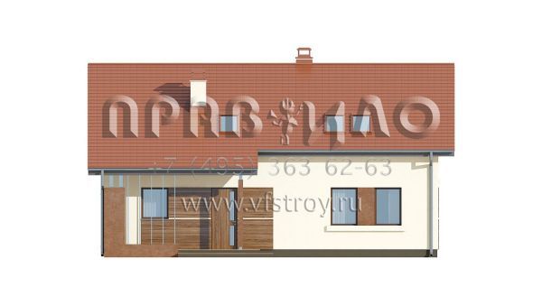 Проект газобетонного дома с жилой мансардой и с террасой s3-191-4 (Z261 v1)