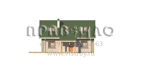 Проект компактного мансардного дома с большой террасой S3-137-1 (Z12 P)