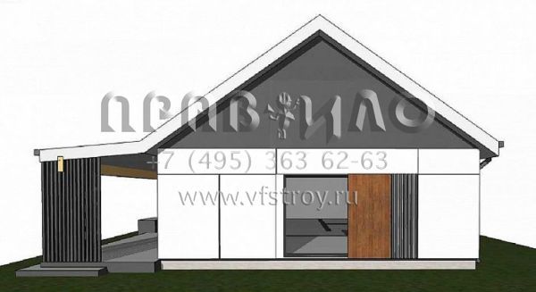 Проект пятикомнатного одноэтажного дома с удобной планировкой S3-108-3 (Z376 35)