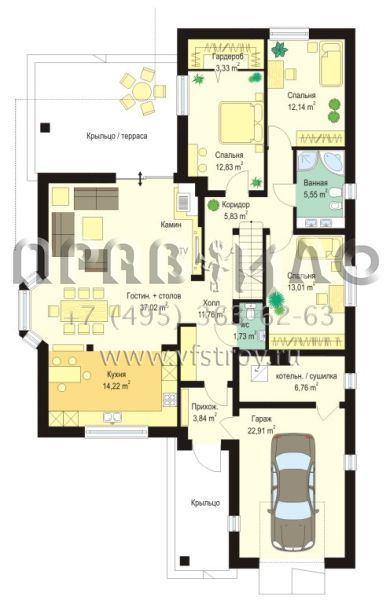 Проект дома для узкого участка S8-226 (Наталья 4)