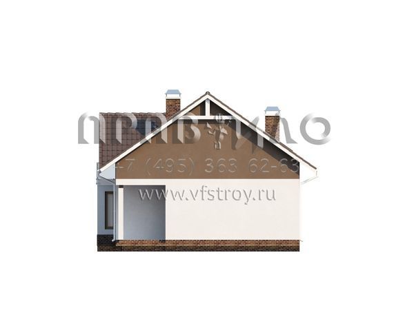 Проект дома с мансардой для узкого земельного участка  S3-157-1 (Z128)