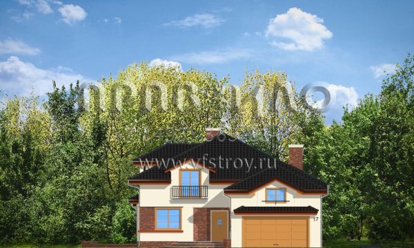 Проект дома с высоким мансардным этажом S8-312-1 (Родительский)