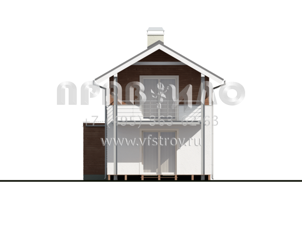 Проект загородного коттеджа для узкого участка S3-112-9 (Z25)