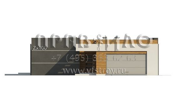  Проект особняка в стиле хайтек с плоской кровлей S3-165-4 (ZX100)