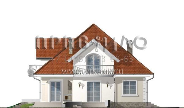 Проект дома с полукруглой террасой  S3-187 (Z18)