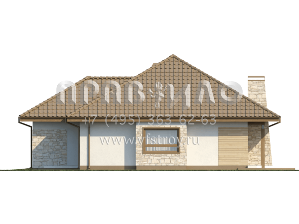 Проект современного бунгало с гаражом на два автомобиля  S3-157-2 (Z19)