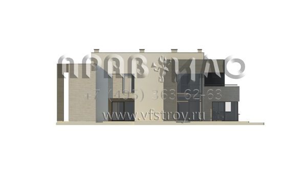 Проект комфортабельного двухэтажного особняка в стиле хайтек S3-312 (Zx127)